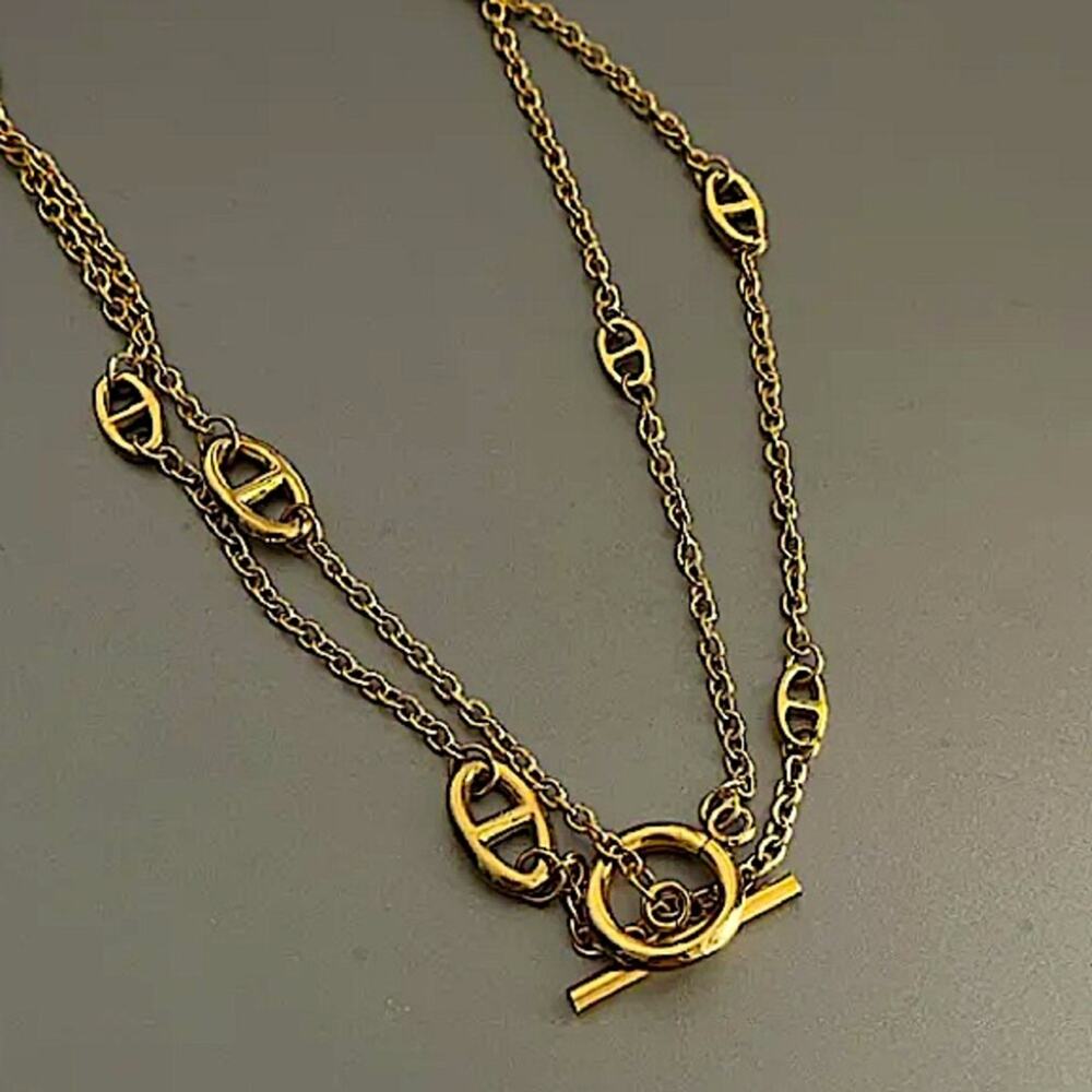 Multilayer Luxury Gold Plated Necklace - Picture 2 of 5